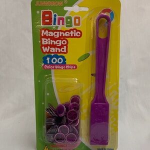 Purple Magnetic Bingo Wand with Chips